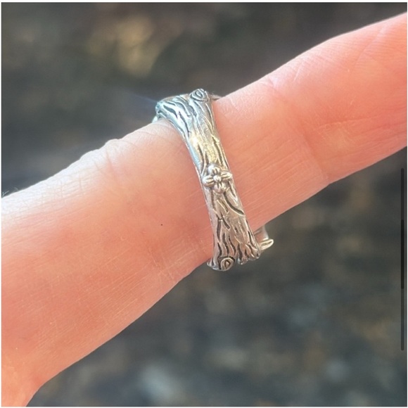 BARBARA BIXBY LOTUS FLOWER RING STERLING 925 RHODOLITE IOLITE TOPAZ GEMS 7.5 EUC - Picture 7 of 16